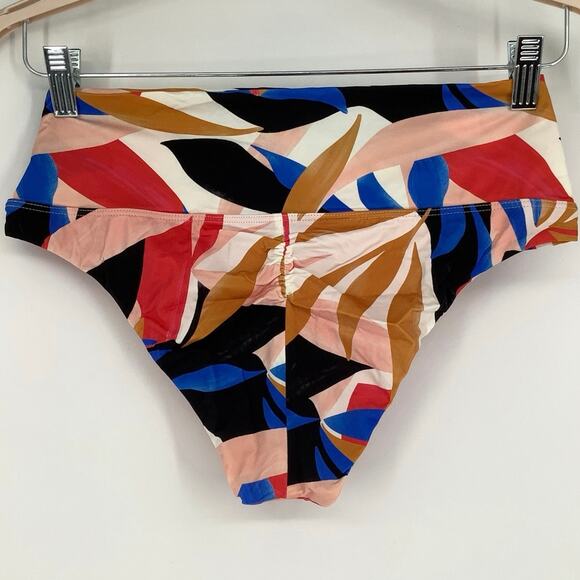 prAna Size M Pink Tropics Aurelia Swim Bikini Bottom High Waisted Swimwear Q5-3 - Picture 3 of 9